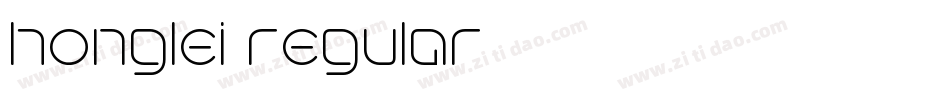 honglei regular字体转换